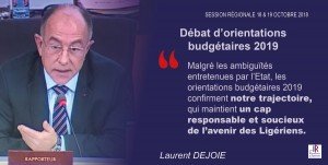 Orientations budgétaires 2019 à la Région